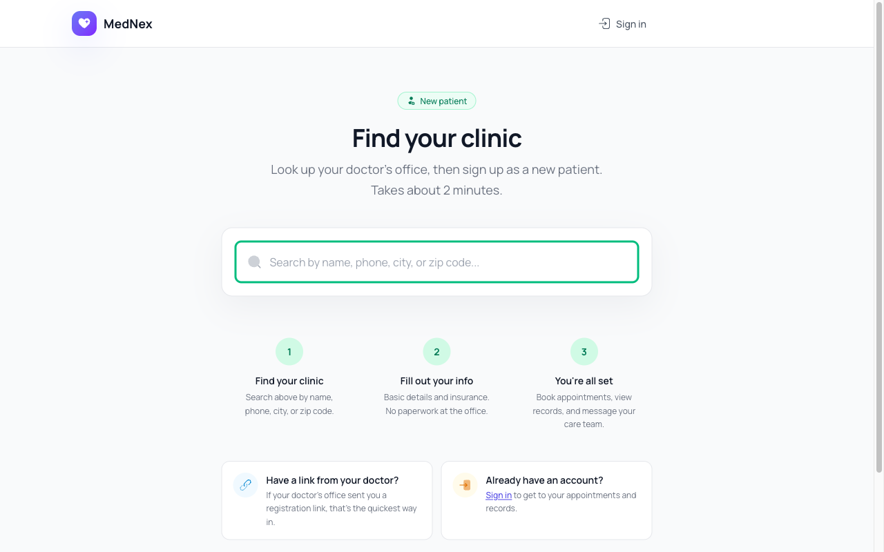 Go to the search bar